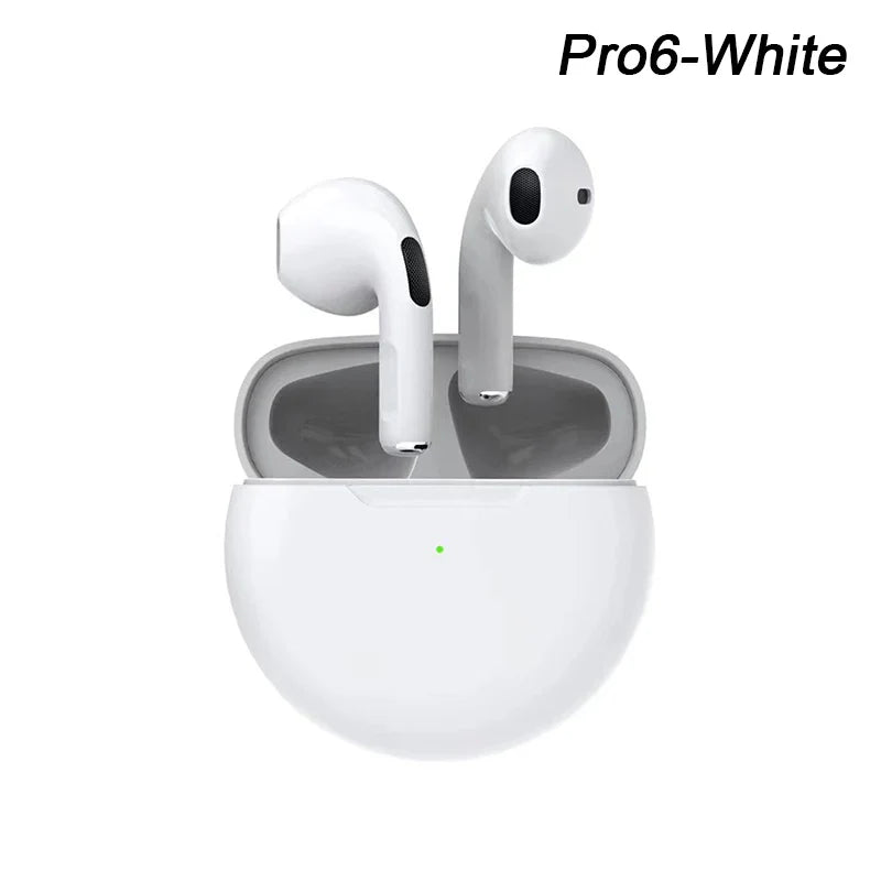 Original Pro 6 TWS Wireless Bluetooth Earphones Headphones Mini Fone Earphone Stereo Sport Headset For Xiaomi Android Earbuds