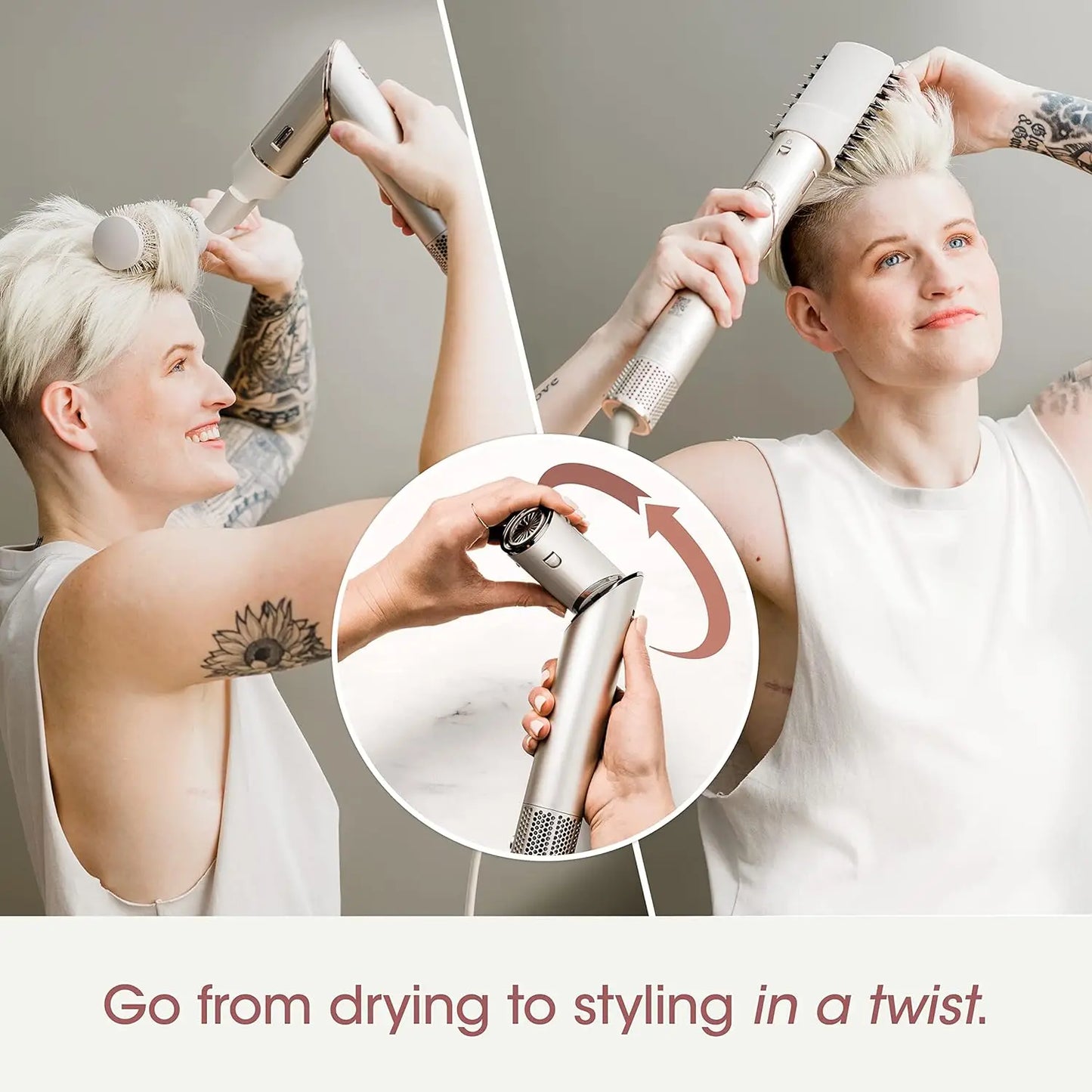 Shark HD430 FlexStyle Negative Ion Hair Dryer&Airwrap,Powerful Hair Dryer Brush & Multi-Styler with Auto-Wrap Curlers